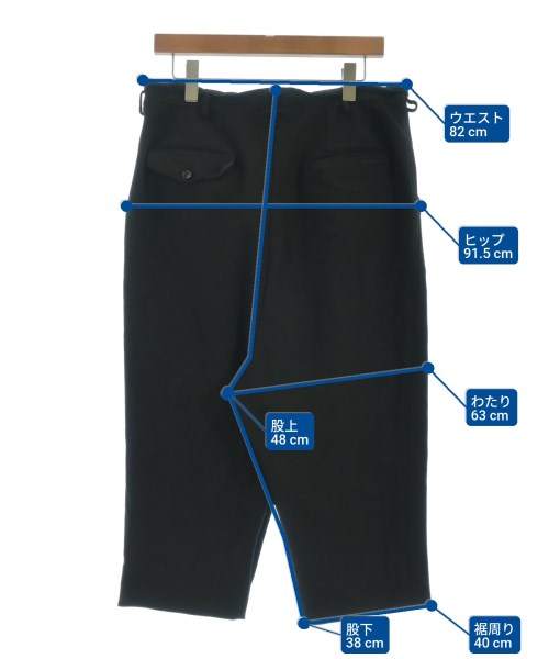 COMME des GARCONS HOMME（コムデギャルソンオム）クロップドパンツ 黒 サイズ:M メンズ/2200627688065