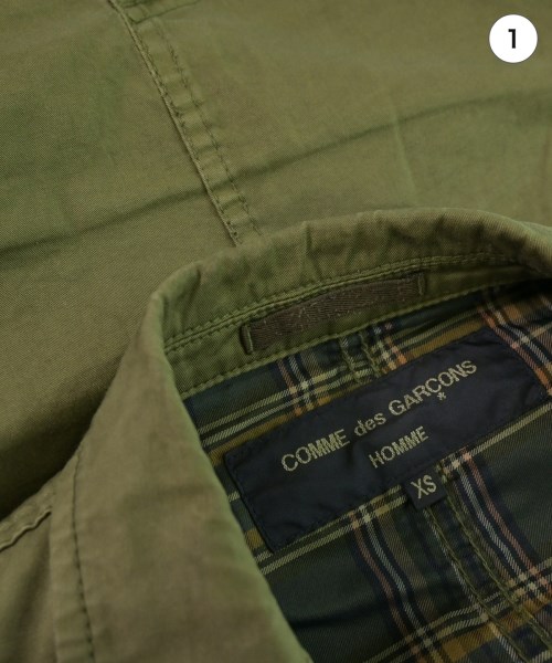 COMME des GARCONS HOMME（コムデギャルソンオム）カジュアルジャケット カーキ サイズ:XS メンズ/2200643484016
