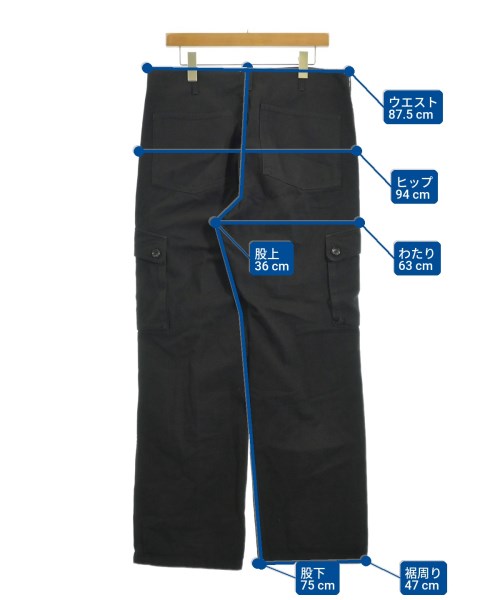 COMME des GARCONS HOMME（コムデギャルソンオム）カーゴパンツ 黒 サイズ:SS(XS位) メンズ/2200643606029