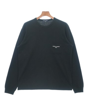 [美品]コムデギャルソン HOMME　モックネックカットソー　L相当　黒 COMME des GARCONS HOMME 24SS ロゴプリントモックネックTシャツ