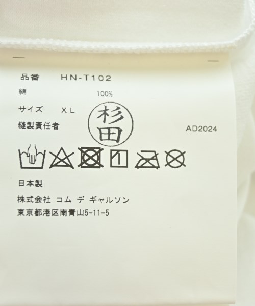 COMME des GARCONS HOMME（コムデギャルソンオム）Tシャツ・カットソー 白 サイズ:XL メンズ/2200546585087