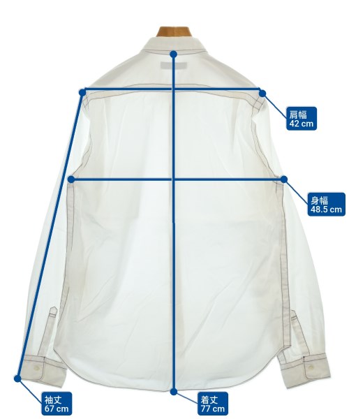 COMME des GARCONS HOMME（コムデギャルソンオム）カジュアルシャツ 白 サイズ:L メンズ/2200623068076