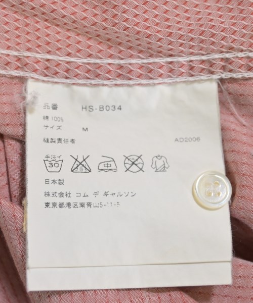 COMME des GARCONS HOMME（コムデギャルソンオム）カジュアルシャツ ピンク サイズ:M メンズ/2200618230181
