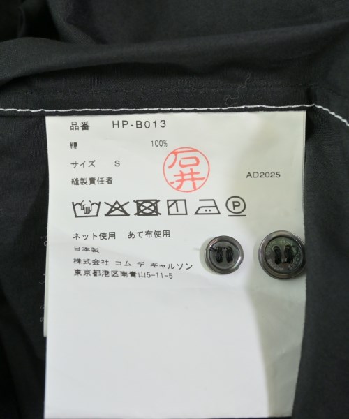 COMME des GARCONS HOMME（コムデギャルソンオム）カジュアルシャツ 黒 サイズ:S メンズ/2200624100034