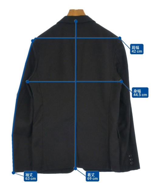 COMME des GARCONS HOMME（コムデギャルソンオム）テーラードジャケット 黒 サイズ:S メンズ/2200624686019