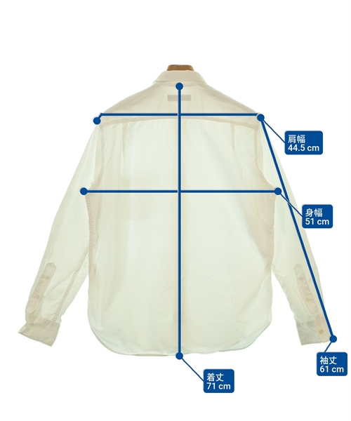 COMME des GARCONS HOMME（コムデギャルソンオム）カジュアルシャツ 白 サイズ:S メンズ/2200626316013