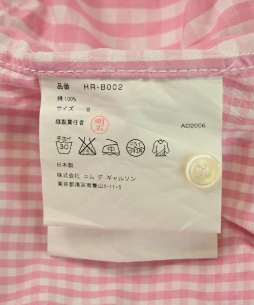 COMME des GARCONS HOMME（コムデギャルソンオム）カジュアルシャツ ピンク サイズ:S メンズ/2200624077039