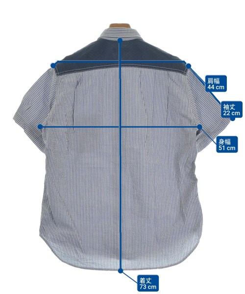 COMME des GARCONS HOMME（コムデギャルソンオム）カジュアルシャツ 紺 サイズ:XS メンズ/2200629071056