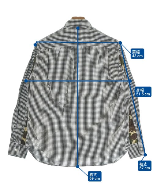 COMME des GARCONS HOMME（コムデギャルソンオム）カジュアルシャツ 黒 サイズ:XS メンズ/2200629071063