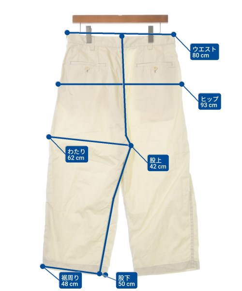 COMME des GARCONS HOMME（コムデギャルソンオム）チノパン 白 サイズ:S メンズ/2200629071094