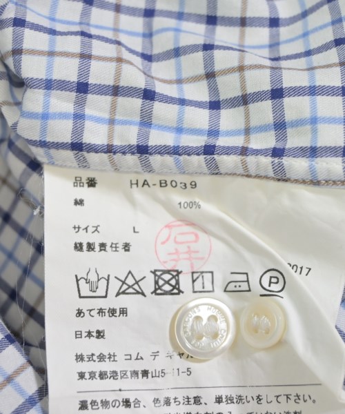 COMME des GARCONS HOMME（コムデギャルソンオム）カジュアルシャツ 青 サイズ:L メンズ/2200630418024