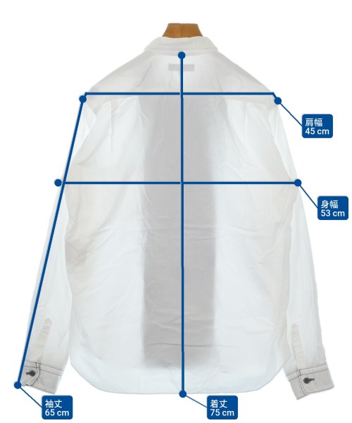 COMME des GARCONS HOMME（コムデギャルソンオム）カジュアルシャツ 白 サイズ:L メンズ/2200621099034