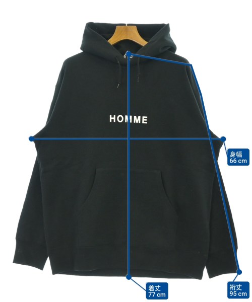 COMME des GARCONS HOMME（コムデギャルソンオム）パーカー 黒 サイズ:L メンズ/2200619703011