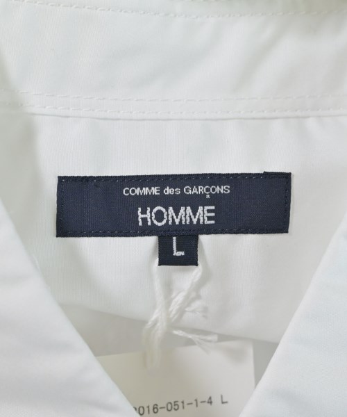 COMME des GARCONS HOMME（コムデギャルソンオム）カジュアルシャツ 白 サイズ:L メンズ/2200599811232