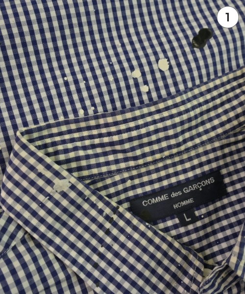 COMME des GARCONS HOMME（コムデギャルソンオム）カジュアルシャツ 紺 サイズ:L メンズ/2200604416070