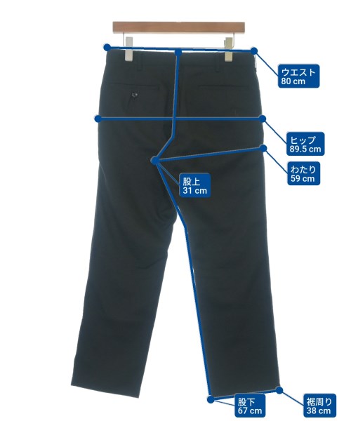 COMME des GARCONS HOMME（コムデギャルソンオム）クロップドパンツ 黒 サイズ:S メンズ/2200669462098