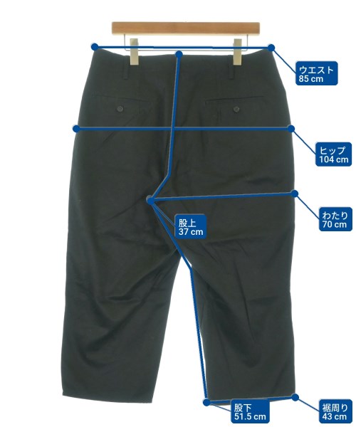 COMME des GARCONS HOMME（コムデギャルソンオム）クロップドパンツ 黒 サイズ:L メンズ/2200677442020