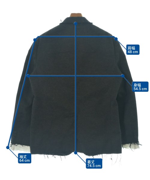 COMME des GARCONS HOMME（コムデギャルソンオム）カジュアルジャケット 黒 サイズ:S メンズ/2200680887016