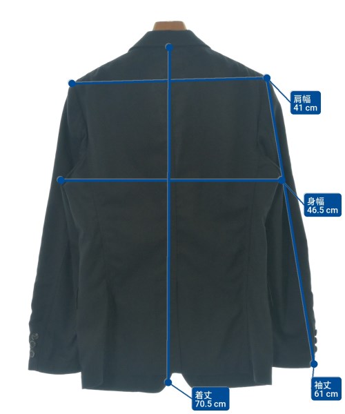 COMME des GARCONS HOMME（コムデギャルソンオム）テーラードジャケット 黒 サイズ:XS メンズ/2200693600039