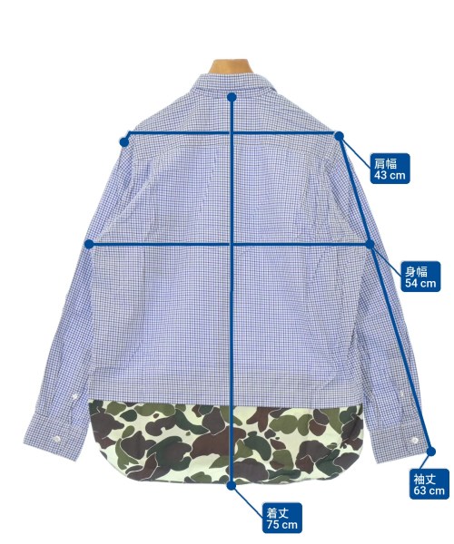COMME des GARCONS HOMME（コムデギャルソンオム）カジュアルシャツ 青 サイズ:M メンズ/2200694276127