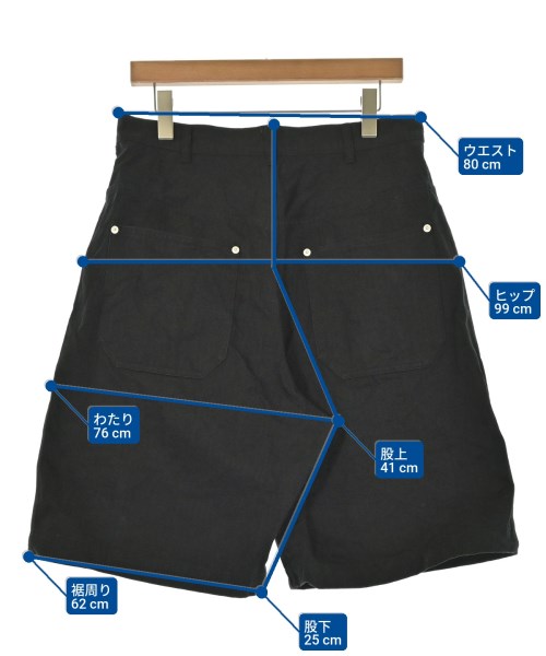 COMME des GARCONS HOMME（コムデギャルソンオム）ショートパンツ 黒 サイズ:XS メンズ/2200699163040