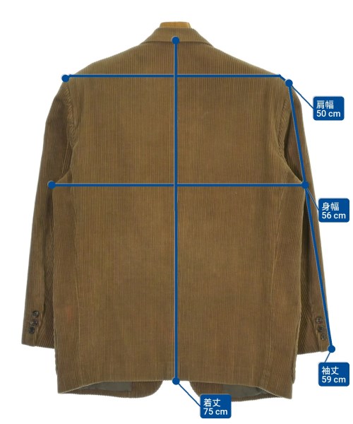 COMME des GARCONS HOMME（コムデギャルソンオム）ジャケット 茶 サイズ:S メンズ/2200700533015