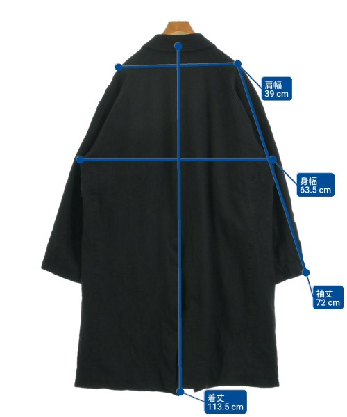 COMME des GARCONS HOMME（コムデギャルソンオム）ステンカラーコート 黒 サイズ:L メンズ/2200655070016