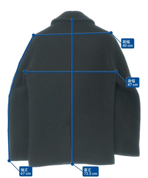 COMME des GARCONS HOMME（コムデギャルソンオム）ピーコート 黒 サイズ:XS メンズ/2200659061034