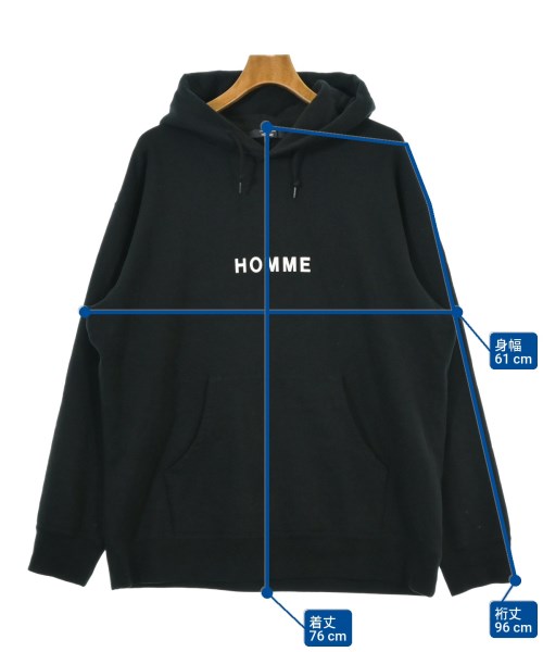 COMME des GARCONS HOMME（コムデギャルソンオム）パーカー 黒 サイズ:L メンズ/2200659092069