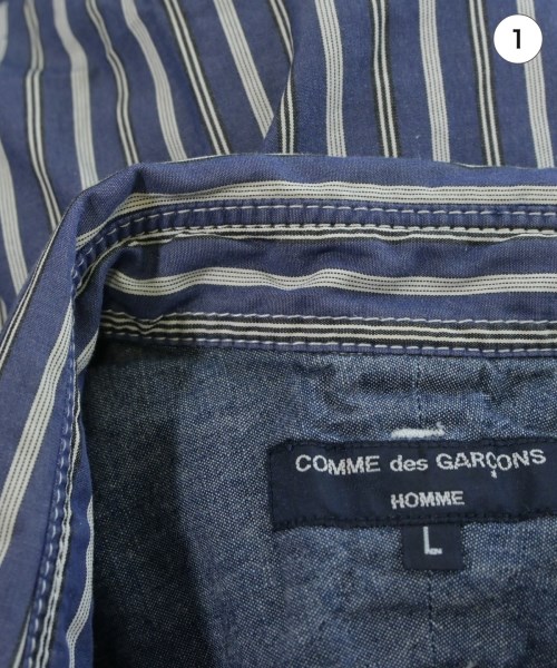COMME des GARCONS HOMME（コムデギャルソンオム）カジュアルシャツ 青 サイズ:L メンズ/2200660267258