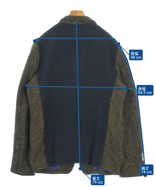 COMME des GARCONS HOMME（コムデギャルソンオム）テーラードジャケット 茶 サイズ:L メンズ/2200711190092