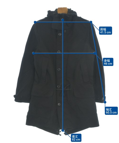 COMME des GARCONS HOMME（コムデギャルソンオム）モッズコート 黒 サイズ:XS メンズ/2200634080012