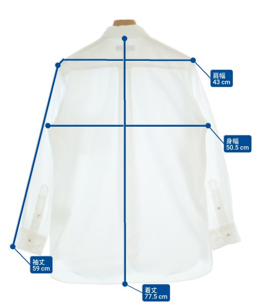 COMME des GARCONS HOMME（コムデギャルソンオム）カジュアルシャツ 白 サイズ:L メンズ/2200647125045