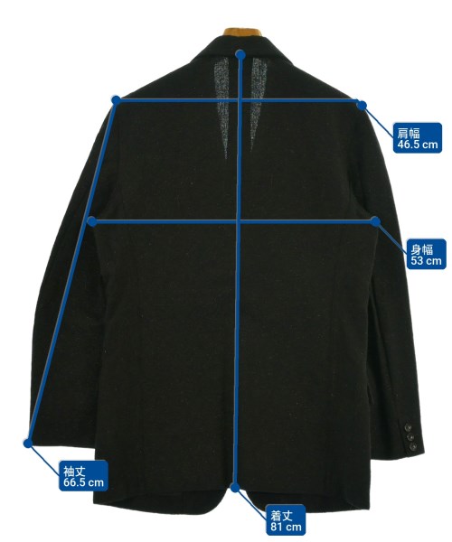 COMME des GARCONS HOMME（コムデギャルソンオム）カジュアルジャケット 黒 サイズ:S メンズ/2200650073029