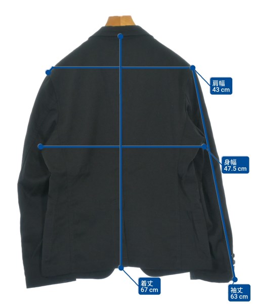 COMME des GARCONS HOMME（コムデギャルソンオム）カジュアルジャケット 黒 サイズ:SS メンズ/2200645035063