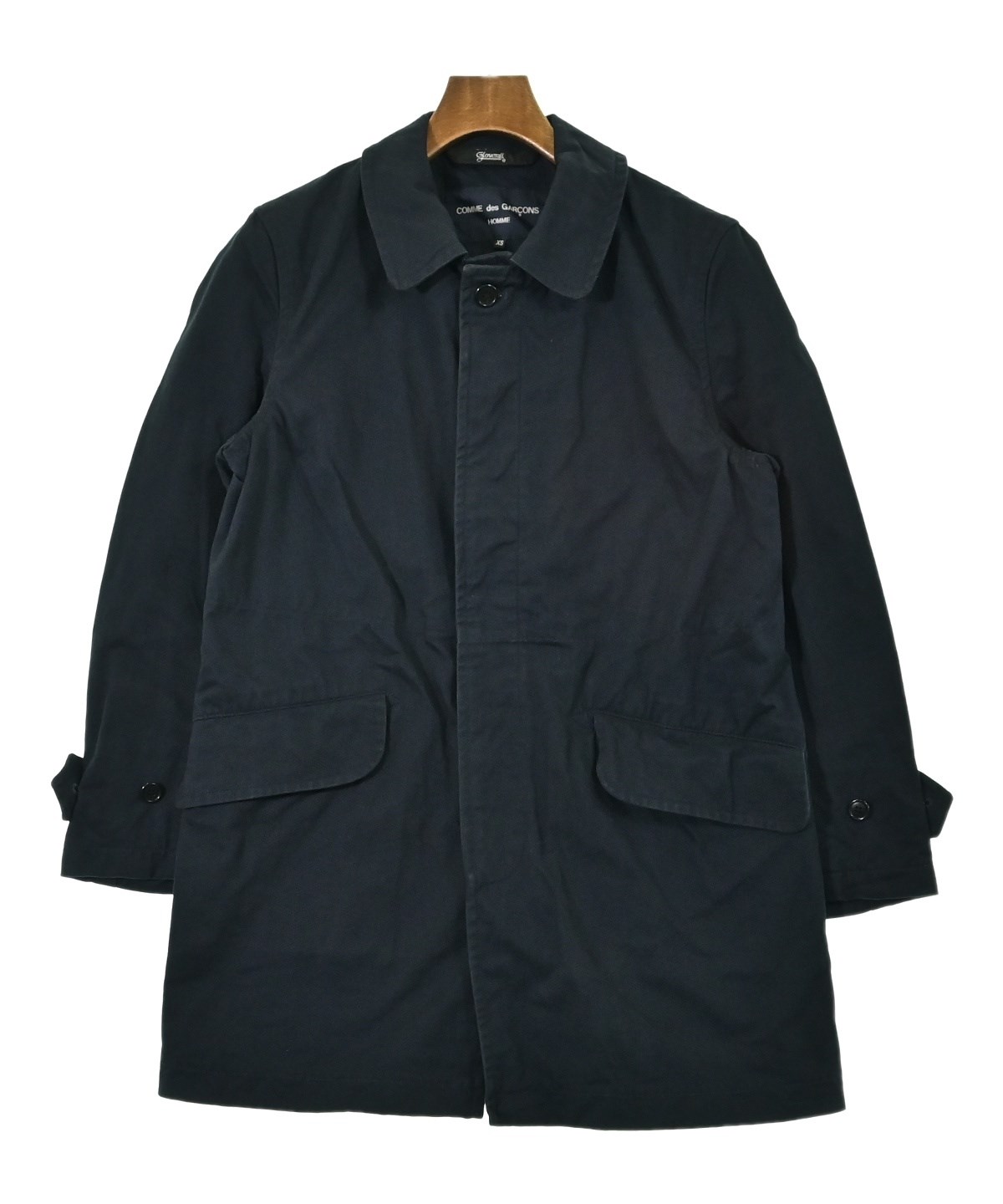 COMME des GARÇONS HOMME ステンカラーコート S ネイビー COMME des GARCONS HOMME - 希少 03年製 コムデギャルソンオム 上質