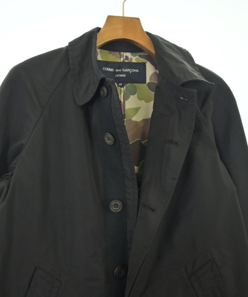COMME des GARCONS HOMME（コムデギャルソンオム）ステンカラーコート 黒 サイズ:XS メンズ/2200700648023