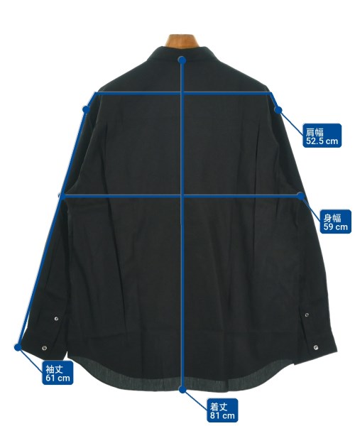COMME des GARCONS HOMME（コムデギャルソンオム）カジュアルシャツ 黒 サイズ:L メンズ/2200704765016