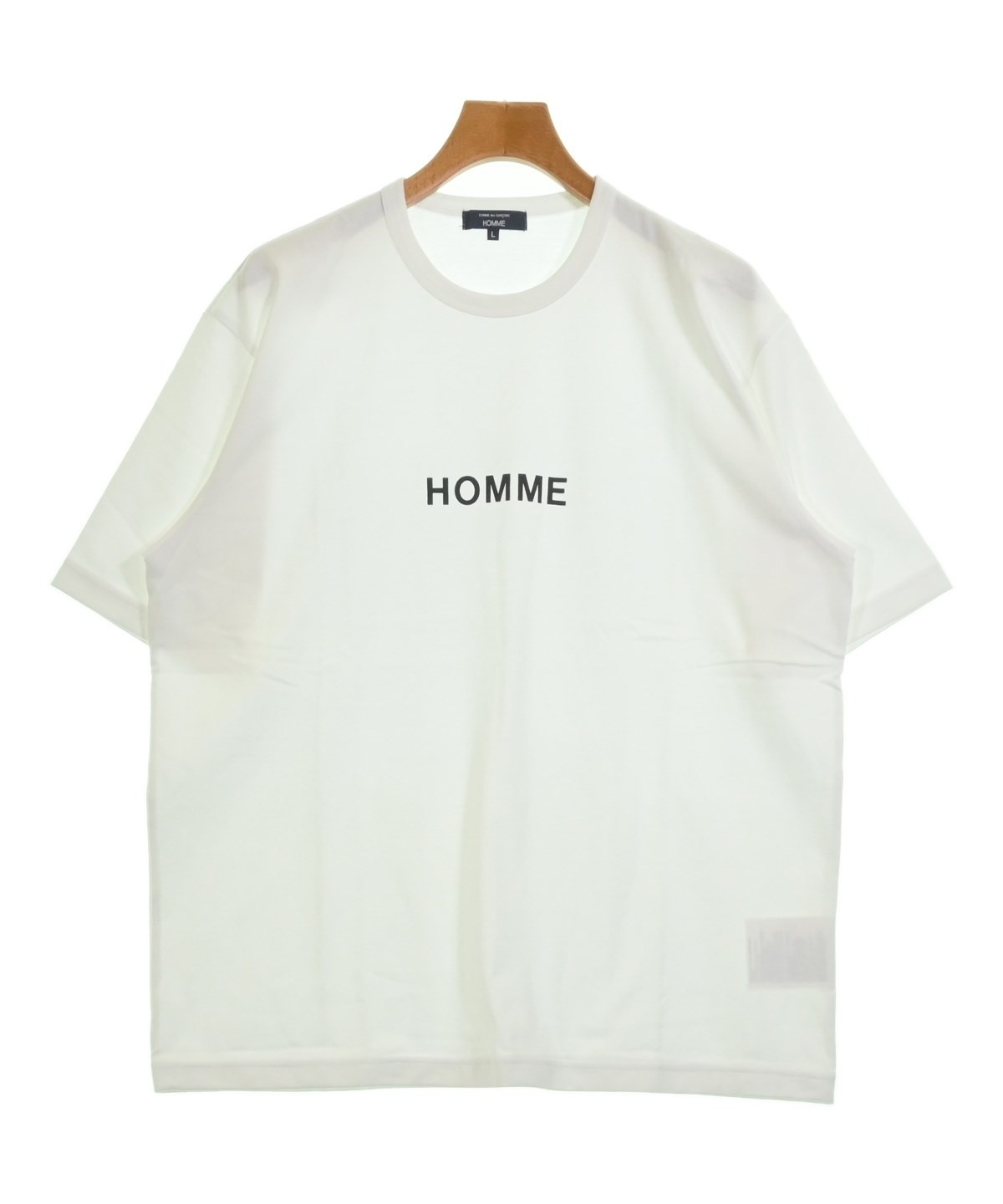 COMME des GARCONS Tシャツ・カットソー 白/S COMME des GARCONS HOMME（コムデギャルソンオム）Tシャツ・カットソー