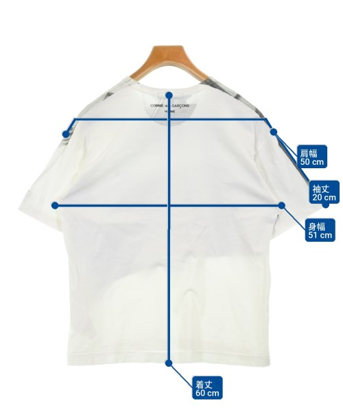 COMME des GARCONS HOMME（コムデギャルソンオム）Tシャツ・カットソー 白 サイズ:M メンズ/2200705407076