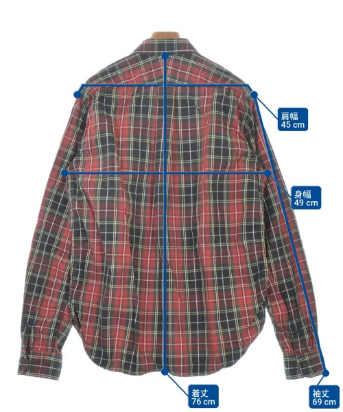 COMME des GARCONS HOMME（コムデギャルソンオム）カジュアルシャツ 赤 サイズ:L メンズ/2200708788042