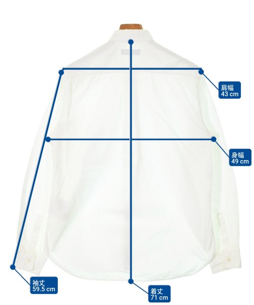 COMME des GARCONS HOMME（コムデギャルソンオム）カジュアルシャツ 白 サイズ:S メンズ/2200662535034