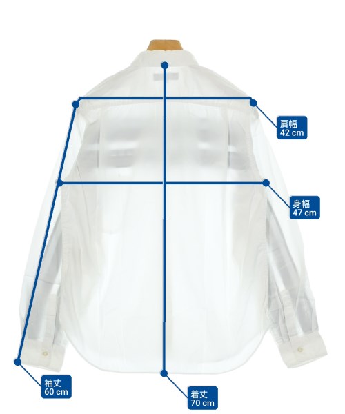 COMME des GARCONS HOMME（コムデギャルソンオム）カジュアルシャツ 白 サイズ:S メンズ/2200660891156