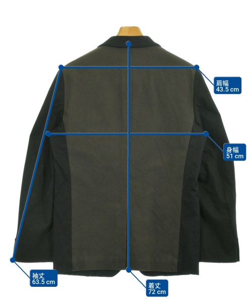 COMME des GARCONS HOMME（コムデギャルソンオム）テーラードジャケット 黒 サイズ:SS(XS位) メンズ/2200733447020
