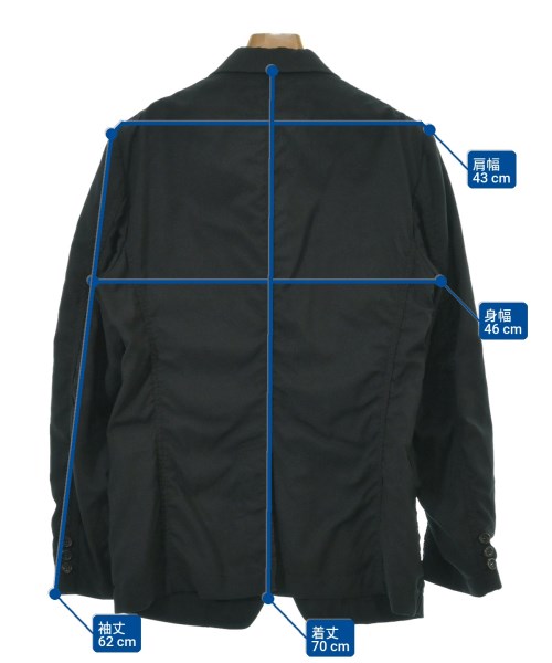 COMME des GARCONS HOMME（コムデギャルソンオム）カジュアルジャケット 黒 サイズ:S メンズ/2200717399376