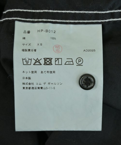 COMME des GARCONS HOMME（コムデギャルソンオム）カジュアルシャツ 黒 サイズ:XS メンズ/2200724826025