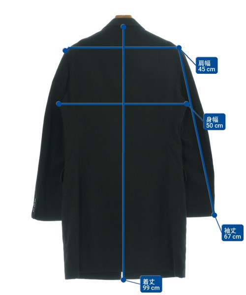COMME des GARCONS HOMME（コムデギャルソンオム）チェスターコート 黒 サイズ:M メンズ/2200721496108