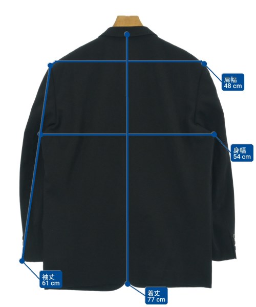 COMME des GARCONS HOMME（コムデギャルソンオム）カジュアルジャケット 黒 サイズ:S メンズ/2200727082206