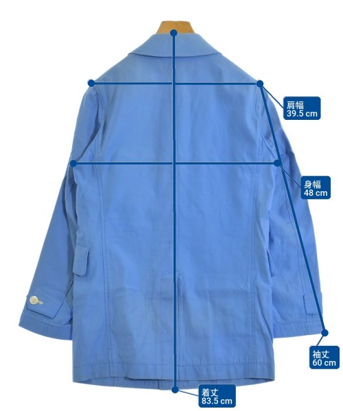 COMME des GARCONS HOMME（コムデギャルソンオム）ステンカラーコート 青 サイズ:XS メンズ/2200729163064