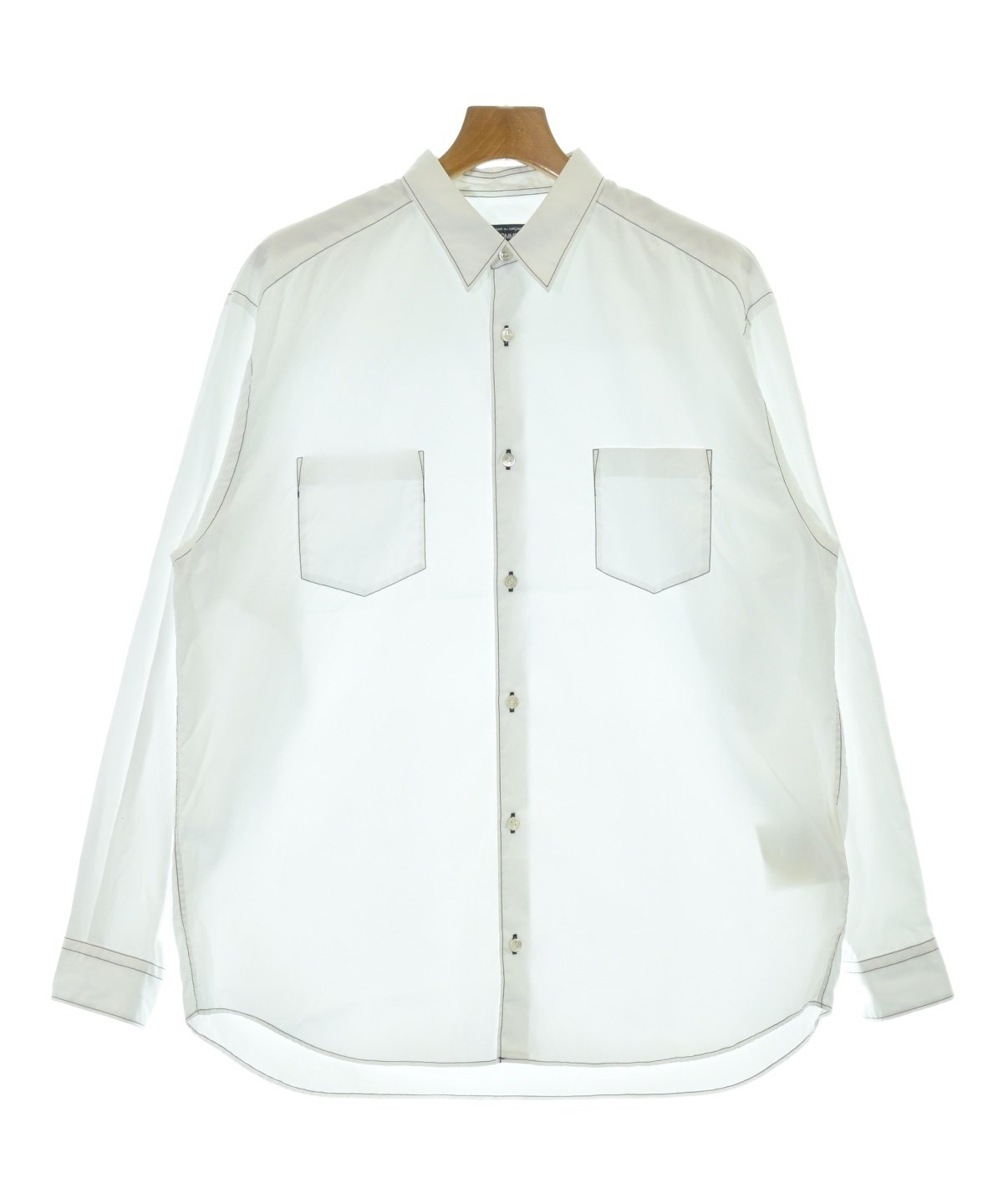 COMME des GARÇONS ホワイトシャツ　Lサイズ COMME des GARCONS HOMME（コムデギャルソンオム）カジュアルシャツ 白